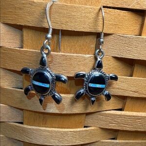 Southwest Sterling Silver Turtle Earrings
